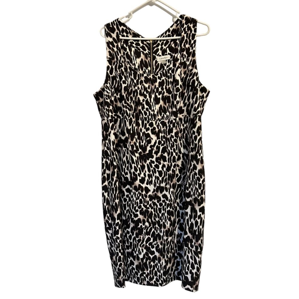 Calvin Klein Animal Print Midi Dress